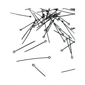 Eye Pins Mix sizes 86 lot Black for Beads jewelry, craft, DIY projects